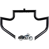 Gamyipp 1.5" Crash Bar Engine Guard for Harley Touring 1997-2008(Black) | for Road King Street Glide Electra Glide,Front Bumper Engine Protection,Heavy Duty 1.5 Inch Tube