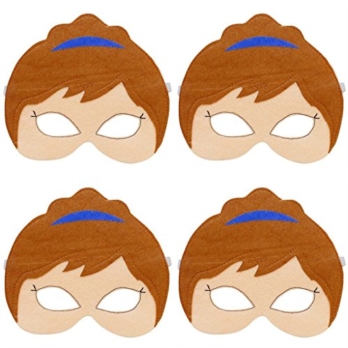 4 Pack MASKS Superhero Princess Kids Halloween Costumes, Super Hero Party Favors