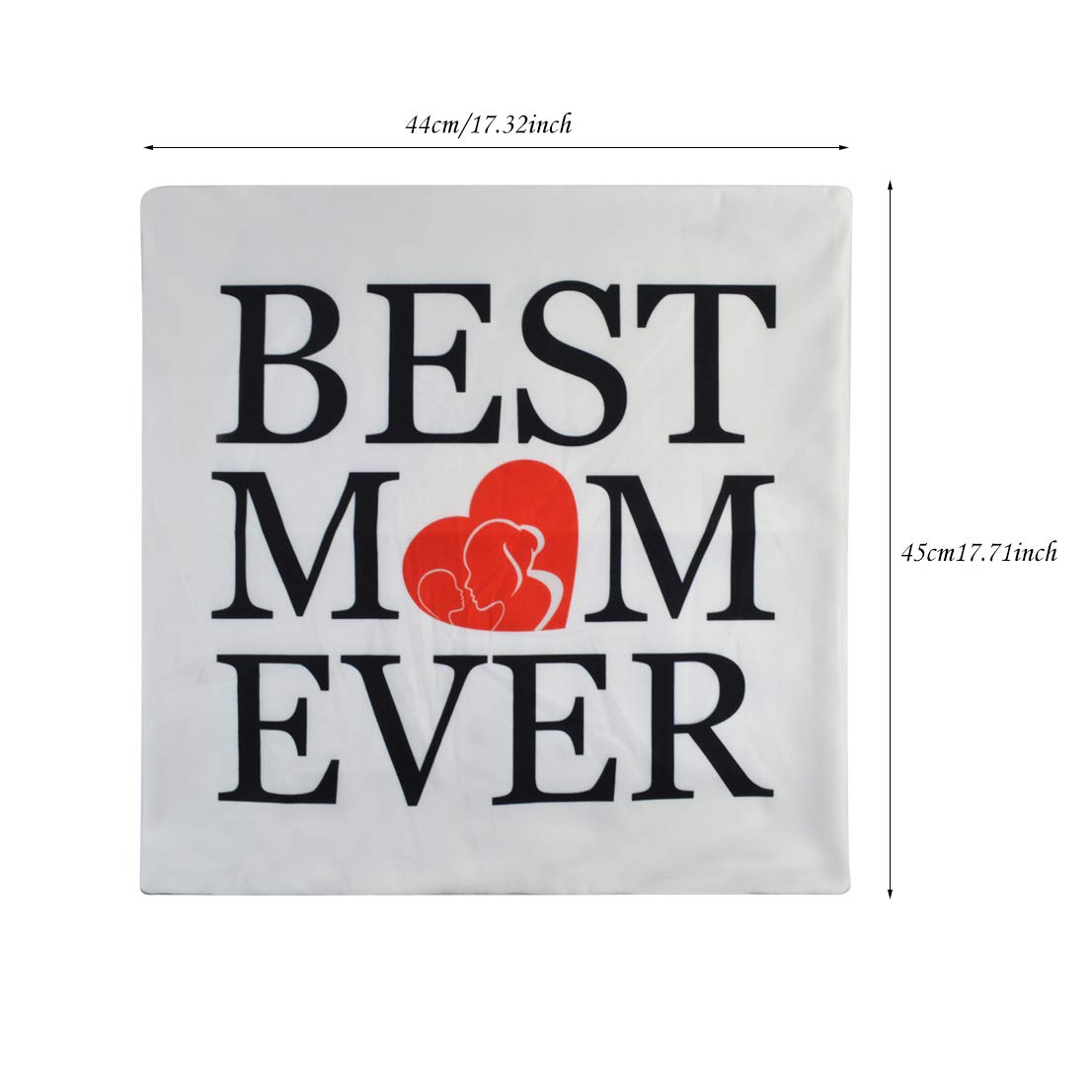 Tongcloud Best Mom Ever Decorative Throw Pillow Covers Home Decor