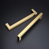 LONTAN 10 Pack Gold Cabinet Handles 160mm Brushed Brass 173mm 12mm view 5