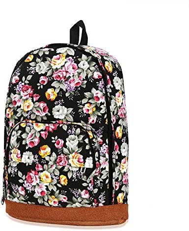 Lunule Lightweight Floral Print Backpack Rucksack Schoolbag
