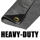 5'X7' EXTRA Heavy Duty 12 mil Silver Tarp 3 Ply Coated Reinforced Canopy 6 oz 3 Layer (Includes Tarps Tools and Toys Maintenance Manual)
