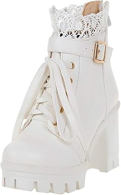 ladies white ankle boots
