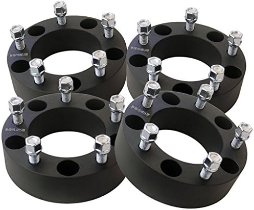 4pcs Black (2") Toyota Tundra 5x150 to 5x150 Wheel Spacers Adapters 5 Lug 14x1.5 Studs Billet Aluminum 6061 T6