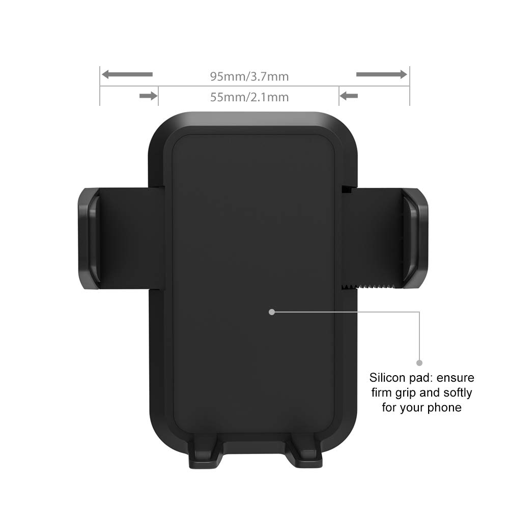 Cell Phone Holder for Car, Car Phone Mount, Yostyle Car Windshield & Dashboard Phone Mount Cradle for iPhone X/Xs/XR/Xs Max/8/8Plus/7/6s/SE,Galaxy S10/S9/S8/S7/Note 8 9,LG, Nexus, Sony,BlackBerry