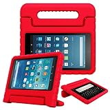 Fintie Case for All-New Fire HD 8 Tablet (7th and 8th Generation Tablets, 2017 and 2018 Releases) - [Kids Friendly] Shock Proof Light Weight Convertible Handle Stand Protective Cover, Red