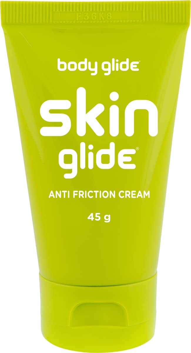 Body Glide Skin Glide Anti Friction, Anti Chafing Cream helps prevent rubbing leading to chafing, blisters & irritation | Anti chafe for thighs, feet, groin, butt, nipples, neck, waist & more | 45g