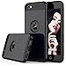 iPod Touch 6 Case, iPod Touch 5 Case, Rhidon Slim Shockproof Armor Hard Rugged Ultra Protective Back Rubber Dual Layer Impact Protection Cover for Apple iPod Touch 5 6th Generation (Black)