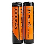 ThorFire 3000 mAh 3.7V 18650 Battery Protected Rechargeable Li-ion Battery for Flashlight