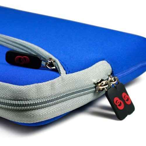 Kroo 11248 Zipper Sleeve for 10-Inch Portable Laptop (Dark Blue)