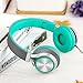 AILIHEN Headphones with Microphone Lightweight Foldable Headsets with Volume Control for Cellphones,Android Smartphones,PC,Laptop,Mac,Tablet (Grey Mint)