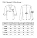 REGNA X Love Coated Womens Cuffed Sleeve Chiffon Blouse Top(S, M)
