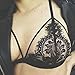 PHOTNO Women Hollow Translucent Underwear Sheer Lace Strap Lingerie Bra Top Bustier