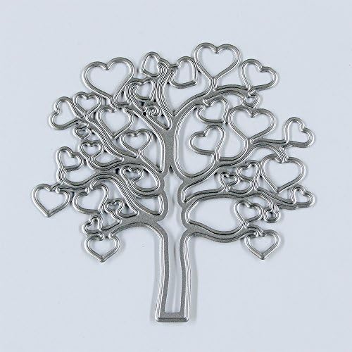 JOYSDIY Love Hearts Tree Wishing Tree Metal Die Cutting Stencil for DIY Scrapbook Album Paper Card Maker