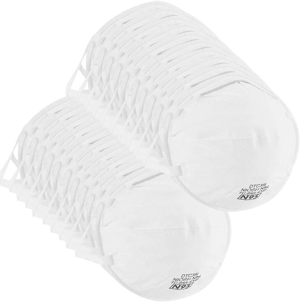 20Pack N95 Masks Against Bad Air Anti Pollution Valve Hygiene Respirator Moulded Face Mouth Mask for Riding and Other Outdoor Activities