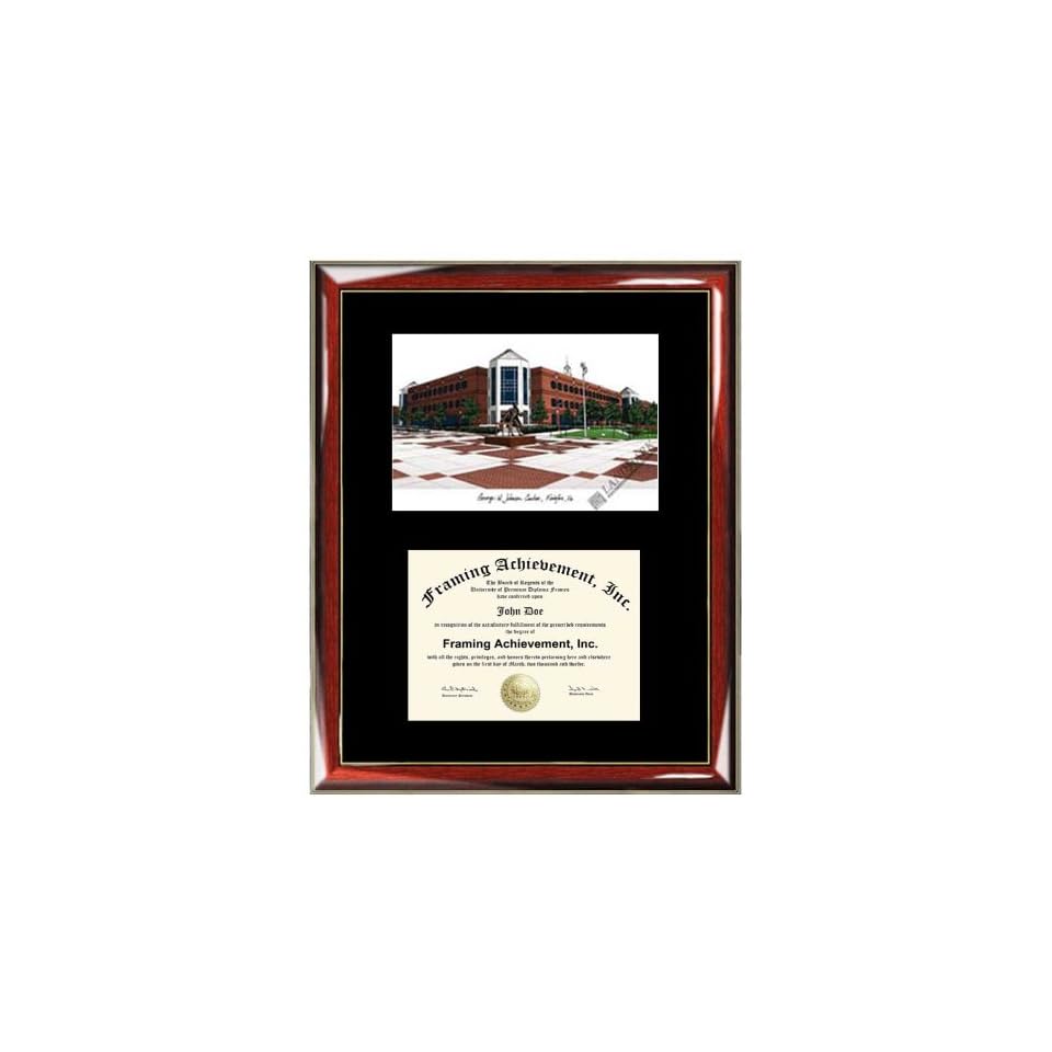 Mason University GMU Lithograph Diploma Frame Premium Wood