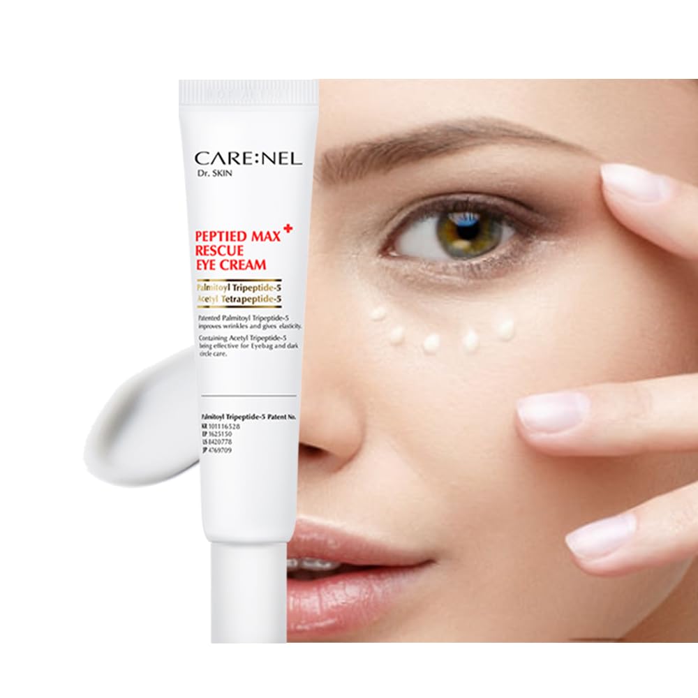Eye Cream for Dark Circle and Puppy Eyes 25ml - Korean Skincare Peptide Max Rescue Reduce Under Eye Bags - Repair for Anti aging, Wrinkle for Men & Women - moisturizer for face treatment