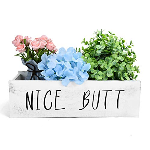 Pomeat Nice Butt Bathroom Decor Box, Bathroom Decor Storage Box Toilet Paper Holder for Home Decor (White)