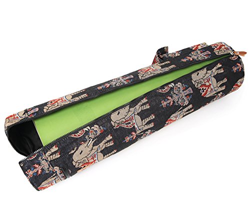image for ELENTURE Full-Zip Exercise Yoga Mat Carry Bag with Multi-Functional St
