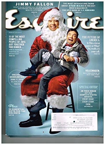 ESQUIRE Magazine (Dec/ Jan 2016) The Future of America; Jimmy Fallon Cover