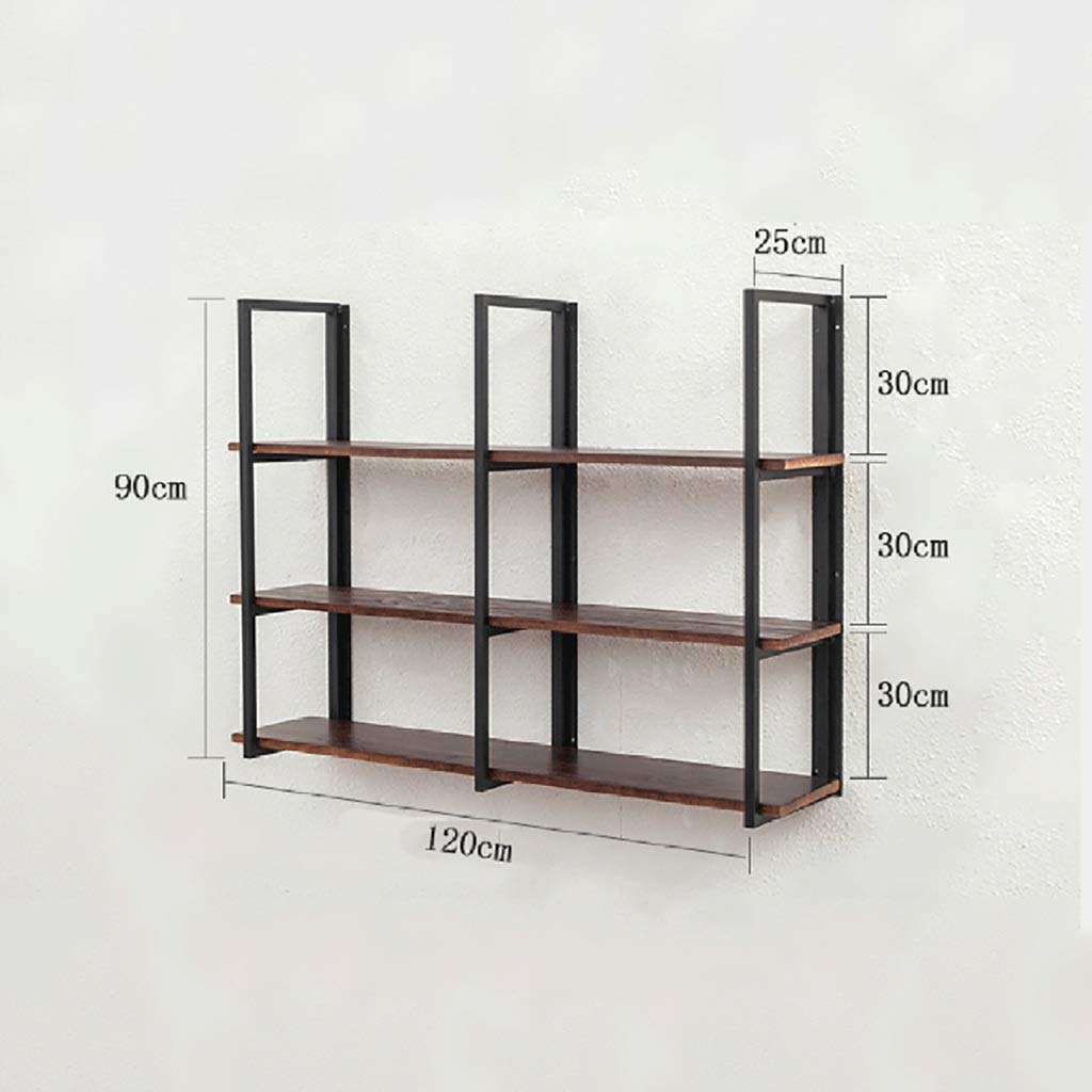 . HJIA Schweberegale Retro Industrie Wind Schmiedeeisen Bücherregal