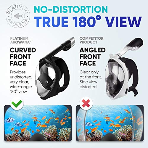image for Platinum Arowana Full Face Snorkel Mask for Woman and Men Panoramic Vi