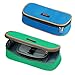 2 Pack(Blue+Green Colors) Pencil Case,IPOW Homecube Big Capacity Pen Bag Makeup Pouch Durable Students Stationery With Double Zipper