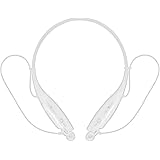 Wireless Bluetooth Headphone Sweat proof Sports Running In-ear Music Stereo Neckband Headset for iPhone iPad/iPod/Smartphones/Tablets/Android (white)