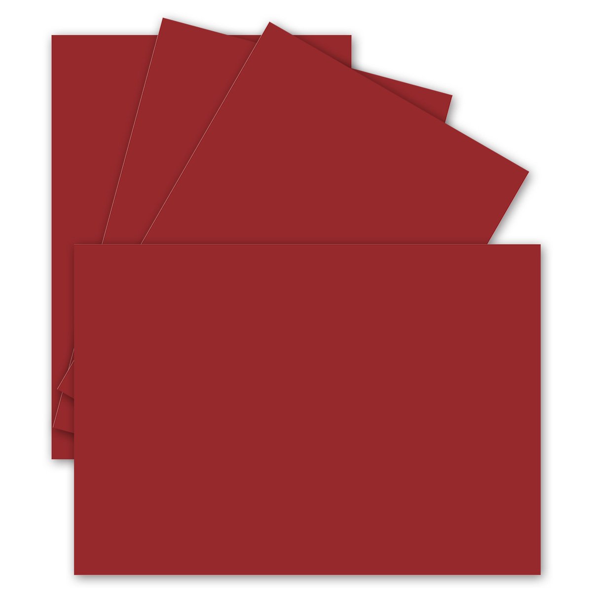 FarbenFroh by GUSTAV NEUSER 50 single cards DIN A6-10.5 x 14.8 cm 240 g/m² dark red construction cardboard craft paper craft cardboard craft cards blank postcards