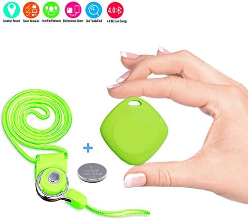Key Finder, Phone Finder, Anything Finder, Tile Sport Locator with Detachable Neck Strap Lanyard (Green)