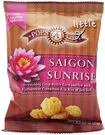 Popsalot Gourmet Popcorn Signature Series Popsalittle Single Serve Bag, Saigon Sunrise Cinnamon Kettle Corn, 0.9 Ounce (Pack of 50)