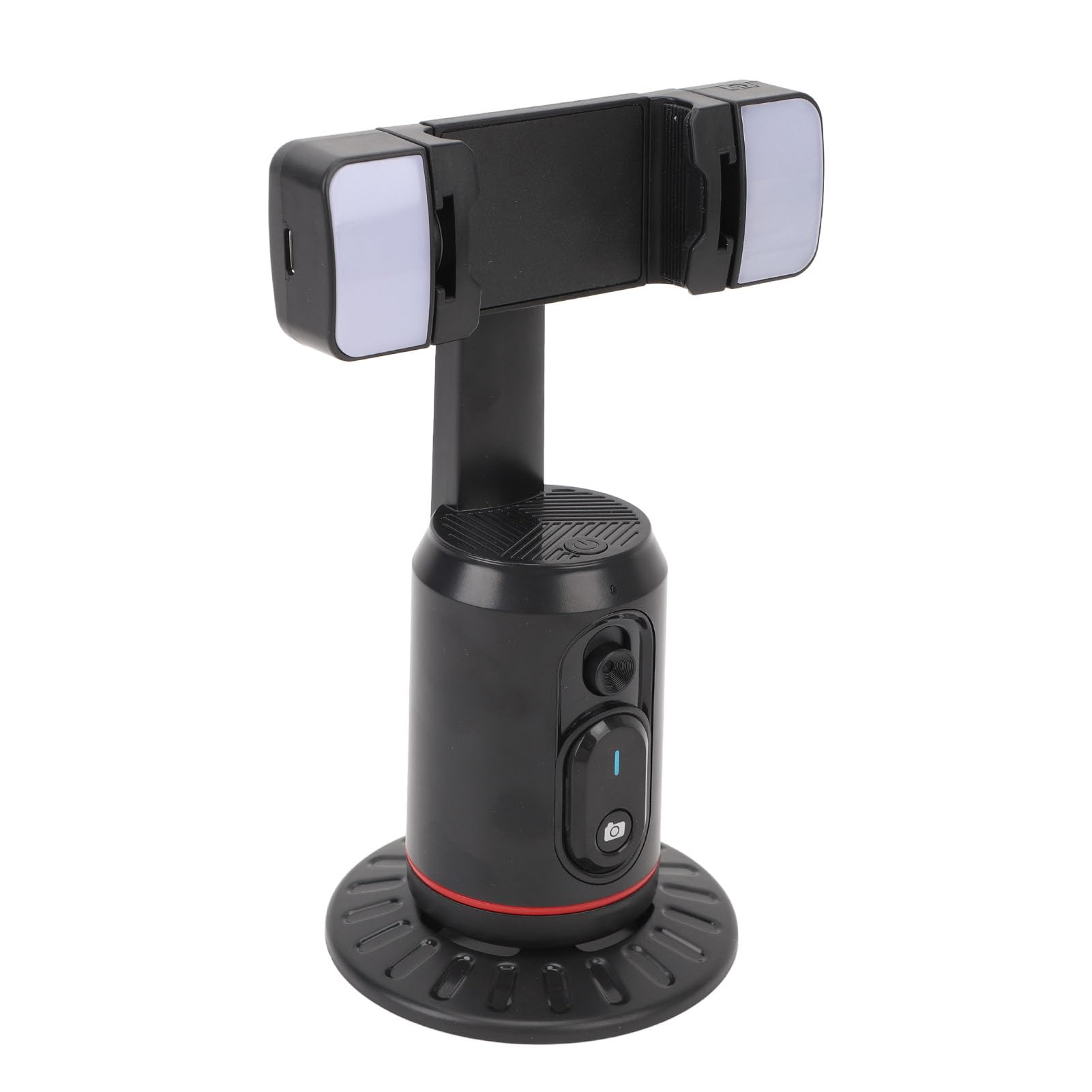 Diyeeni Auto Tracking Phone Holder, Intelligent 360 Degree Tracking with Remote and 2 Fill Lights, for Live Streaming Video Vlog
