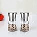 ShowTop No.1 Premium Stainless Steel Salt and Pepper Grinder Adjustable Pepper Mill Salt Shakers Set of 2 (180ml Short bottle)