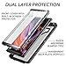 YOUMAKER Crystal Clear Case for Galaxy Note 9, Full Body with Built-in Screen Protector Heavy Duty Protection Slim Fit Shockproof Rugged Cover for Samsung Galaxy Note 9 (2018) 6.4 inch - Clear/BK