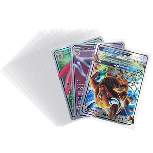 Chuangdi 200 Pieces Clear Deck Sleevesï¼ŒStandard Size Board Game Card Sleeves, Card Protectors Compatible with Magic The Gathering MTG, Pokemon (66 by 91 mm)