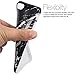 JAHOLAN Black Marble Design Clear Bumper Glossy TPU Soft Rubber Silicone Cover Phone Case Compatible with iPhone 7 iPhone 8