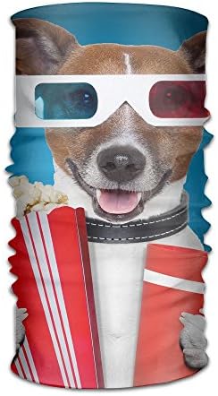 Magic Headwear Dog With Popcorn And Goggles Outdoor Scarf Headbands Bandana Mask Neck Gaiter Head Wrap Mask Sweatband