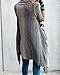 FISACE Women Elegant Aztec Stripes Fall Tassels Slash Hem Cardigan Loose Sweater Poncho