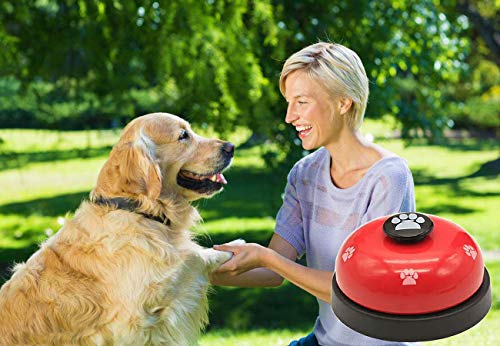 Malier 2 Pack Dog Training Bells, Dog Door Bells, Dog Puppy Pet Bells for Potty Training and Communication Device (Red)
