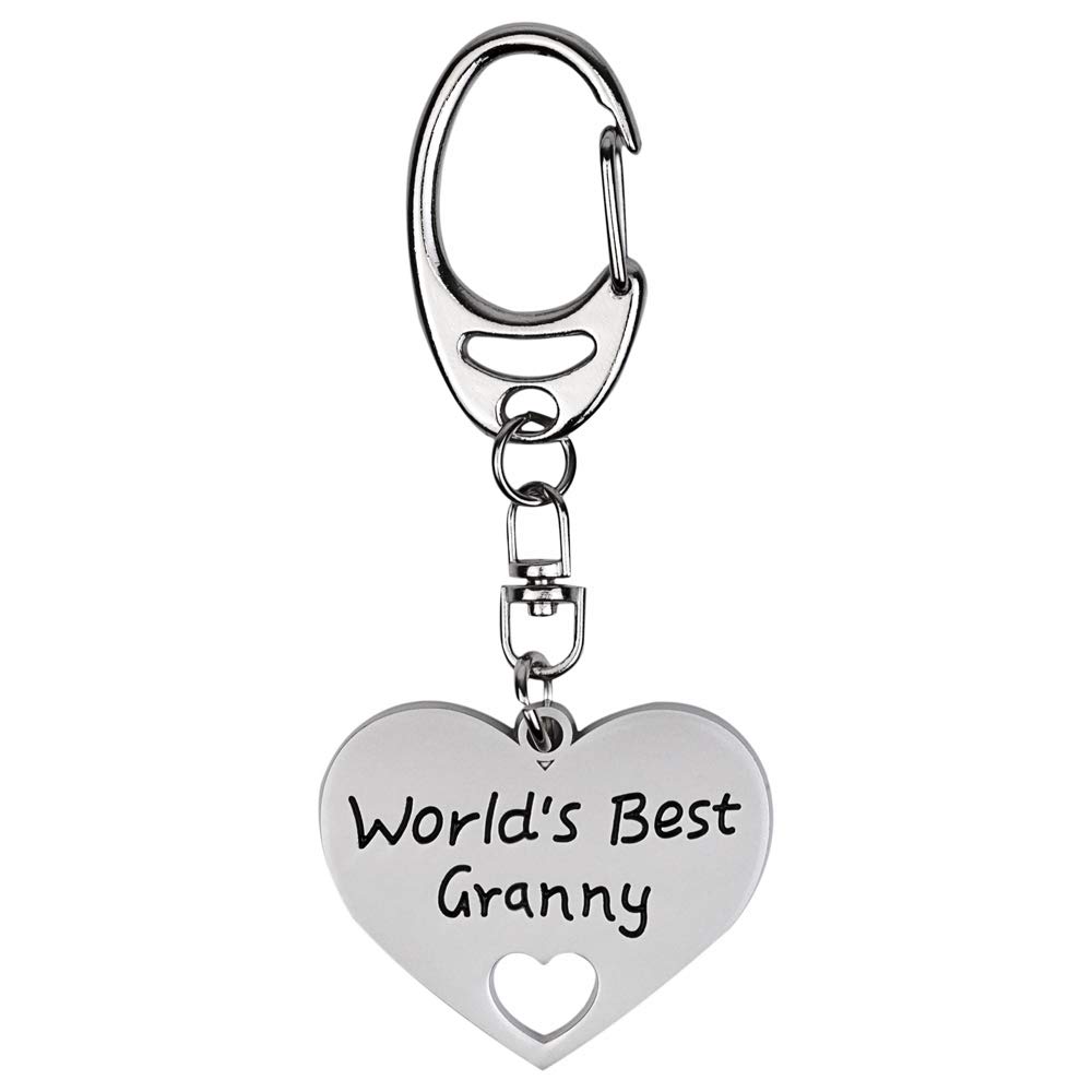 World's Best Granny keyring - Gift by Metal Planet