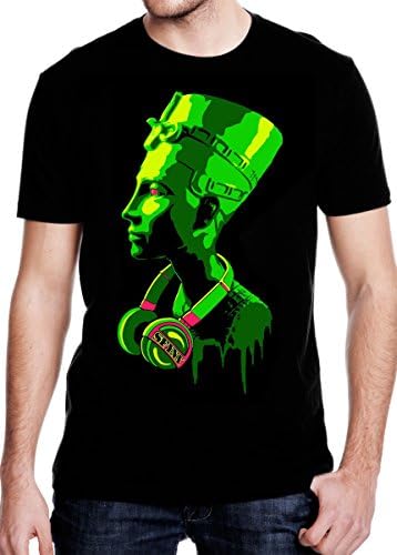 SFYNX 'Generation 1' Mens Rave T Shirt - Glow in the Dark EDM Clothing - Black Light Reactive Tee (Small)