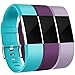 Maledan Bands Replacement Compatible with Fitbit Charge 2, 3-Pack, Small Lavender/Teal/Plum