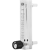 Flowmeter 1-10 LPM, Air Meter with Control Valve Acrylic Oxygen/Air/Gas Flowmeter Measurement Tools