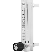 ABS LZM-6 100-1000ml/min Oxygen Air Gas Flowmeter with Control Valve