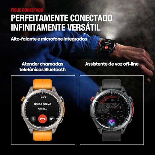 Zeblaze Stratos 4 Smartwatch Relogio Inteligente Masculino Relógio Inteligente, GPS 170+Esportivo, 5ATM a Prova d'Agua, Chamadas Bluetooth,Android Smart Watch for Android IOS