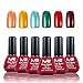 MelodySusie Durable Gel Nail Polish - Party Queen 1 Step Nail Gel Kit with 6 Colors, No Base and Top Coat Needed, Quick Curing with LED or UV Nail Dryer, Easy Soak Off (12ml/Pcs)