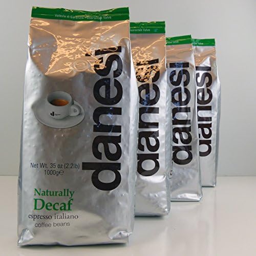 Danesi Decaf Espresso Coffee Beans (4 x 2.2 lbs Bag)