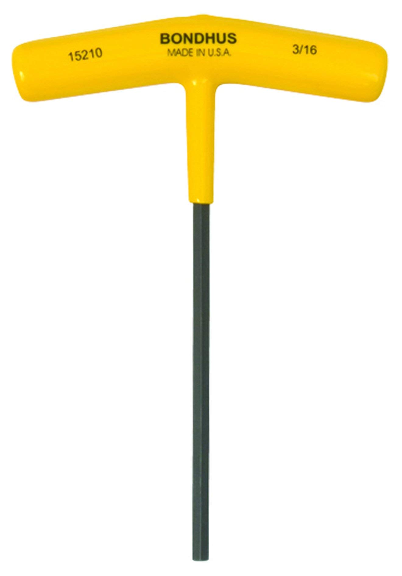 Bondhus, 3/16" T-Handle HEX 6" HEX Blade, 3/16", 15210