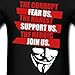 Spreadshirt Anonymous Mask Slogan Men's T-Shirt, XL, Black