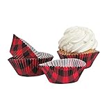 Fun Express 100  Buffalo Plaid Baking Cup Liners